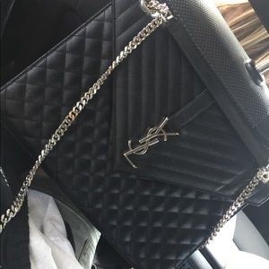 Saint Laurent Large monogram quilted bag